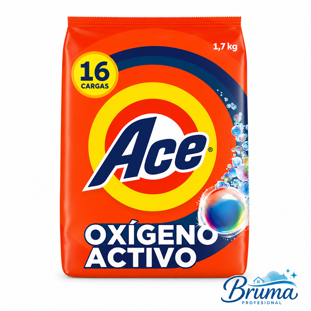 Ace Limpieza Rápida, con Oxígeno Activo y Fácil Disolución, 16 Cargas (1.7 kg)