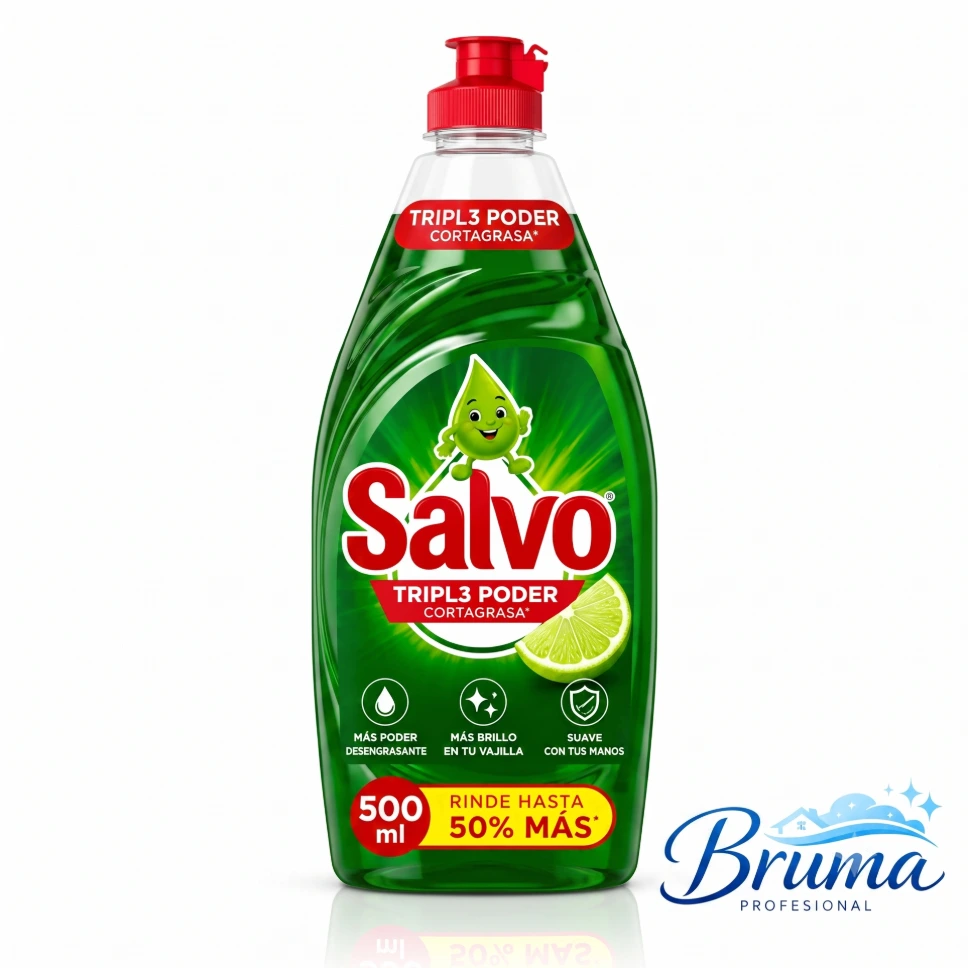 Salvo Limón Remueve Grasa, Rinde hasta 50% Más*, 500 ml