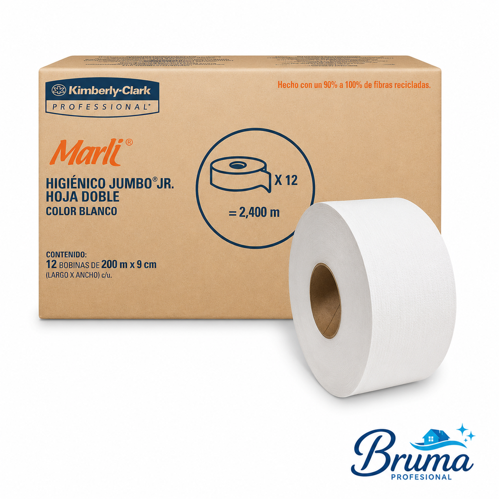 Bobina de papel higiénico marca MARLI